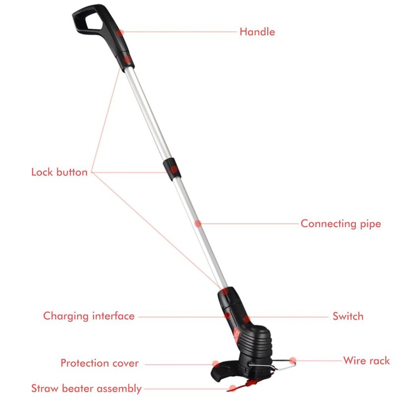 Garden Tool Cordless Lawn Trimmer Cordless Rechargeable Grass Trimmer String