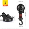 Suction Cup Hooks, Pack of 4 Suction Cups with Hooks,