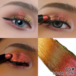 CHARMACY Colorshift Magic Eyeshadow Stick, Creamy Eye Shadow Stick, Dynamic Light color Change, Metallic Shimmer Eyeshadow, Long-Lasting Water-Resistant Formula, High Pigmented, Built-in Smudger #05