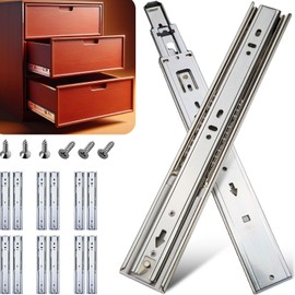 18 Inch Soft Close Drawer Slides – 6 Pairs, Heavy Duty Ball Bearing, Full Extension for Cabinets and Dressers, 100 LB Capacity