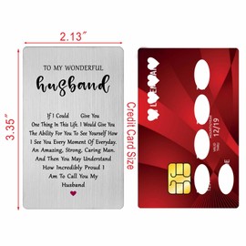 Husband Christmas Card- Gifts for Husband Birthday Valentines from Wife- Sweet Father's Day Easter Presents