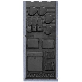 NEXT STATION Gun Safe Door Organizer,Molle Gun Safe Door Panel Organizer with Pistol Holder Mag Pouch, Fit Door Panel Width 18.5 to 24.5inch,Gun Safe Accessories Storage(18W*46.5H inch) (Molle Design)