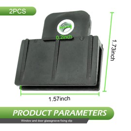 yorpyep Pack-2 Window Regulator Bracket, Front Door Window Glass Slot Retaining Clip, Plastic Anti-Rust Modification Accessories, for Most Cars Trucks (Black)