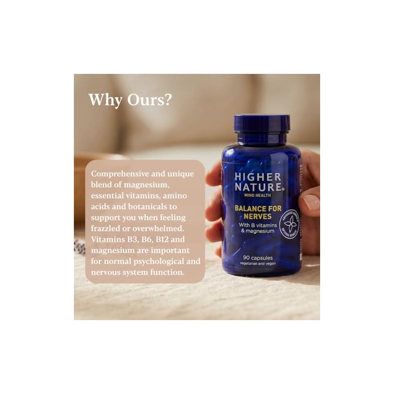 Higher Nature Balance for Nerves - B Vitamins & Magnesium