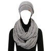 Wrapables Winter Warm Chunky Cable Knit Infinity Scarf and Beanie