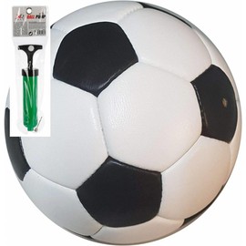 scherenkauf Leather Football Size 5 Hand Stitched Genuine Leather with Air Pump