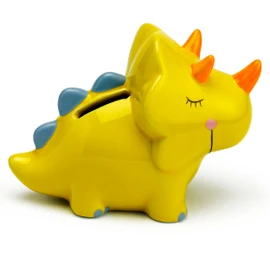 Mousehouse Gifts Adorable Dinosaur Money Box/Piggy Bank for Girl/Boy/Children (Yellow Triceratops)