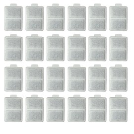 24 Packs Nispira Replacement Small Water Filter Compatible With Whisker City Automatic Pet Fountain For Cat Dog Size 2.75" x 1.75"