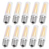 10Pcs E17 Long Filament Bulbs AC110V 3W for Chandelier Ceiling