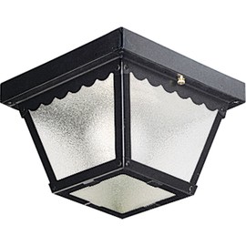 Progress Lighting P5727-31 Traditional One Light Ceiling Mount Collection in Black Finish, 7-1/2-Inch Diameter x 5-Inch Height