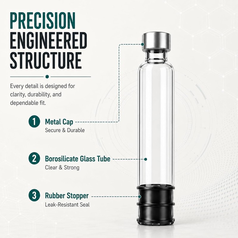 3ml Pen Cartridge,Sterile Glass Cartridges for V1-V2 Personal Pens