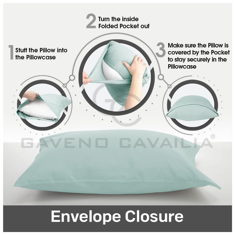 Plain Dyed Housewife Pillow Cases 2 Pack - (74 x