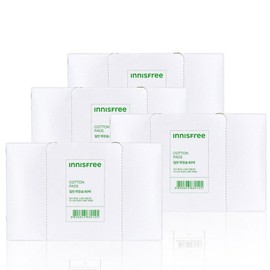 Innisfree regular cotton pads, 80 sheets, 4 pieces / 이니스프리 일반 화장솜, 80매입, 4개