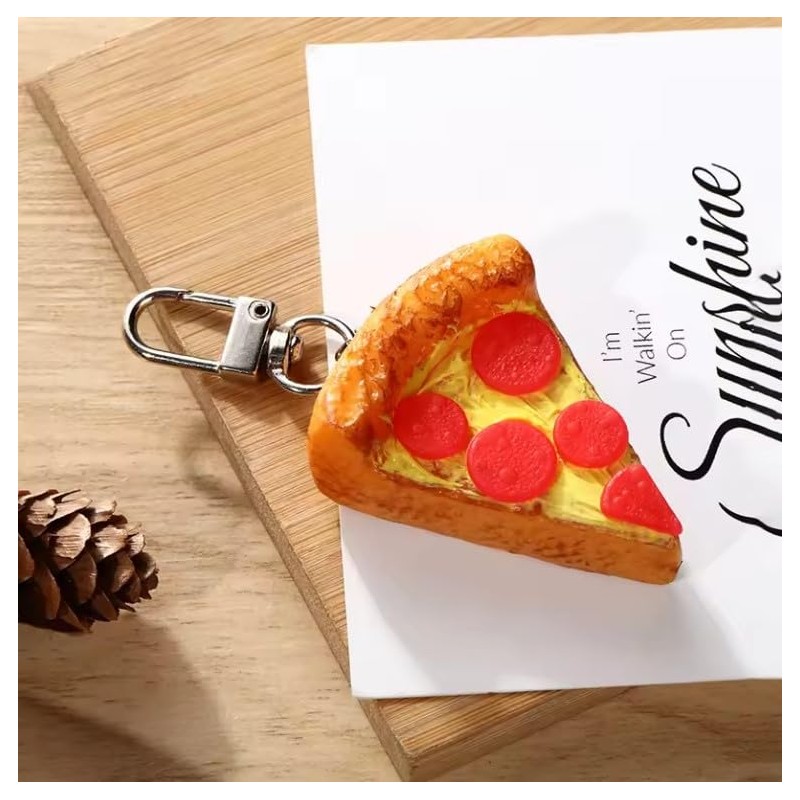 4Trails Pizza Keychain keyring Boyfriend Husband Wife Girlfriend Gift for