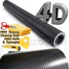 AUTOGOODY 20ft x 5ft Gloss Black 4D Carbon Fiber Vinyl