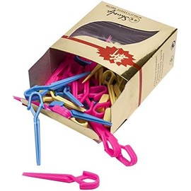 Clip de Peluquería Colorido 70 Piezas Plástico para Peluquero Pequeño, Superficie Lisa, Ubicación de Ondas Frías, Limpia Cabellos Rotos, 2 Cajas Incluidas Color Aleatorio