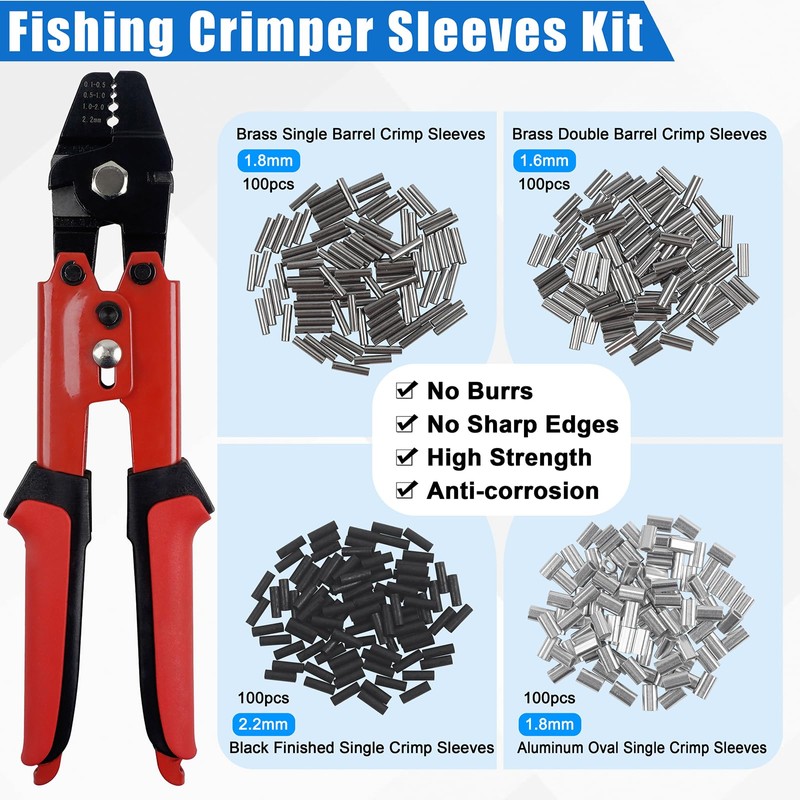 JSHANMEI Fishing Crimping Tool Heavy Duty Crimper Pliers with Crimp