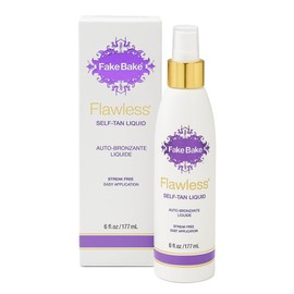 Self Tanning Liquid Solution Flawless by Fake Bake  Luxurious and Fast-Drying Solution that delivers a Beautiful Streak-Free Golden Glow  Black...    