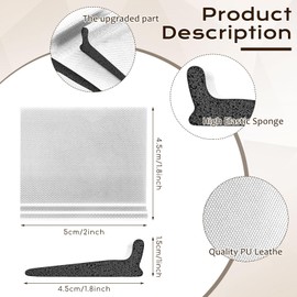 Pangda 50 Pcs Door Corner Seal, Self Adhesive Frame Door Corner Seals Raised Behind Weatherstripping for Noise Isolation and Weather Protection (Classic,White)