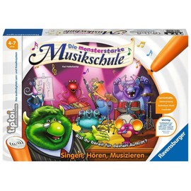 Ravensburger tiptoi Spiel 00555 Monsterstarke Musikschule - Lernspiel ab 4 Jahren, Singen-Hören-Musizieren, für 1-4 Spieler