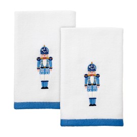 Avanti Linens - Fingertip Towels, Soft & Absorbent Cotton, Set of 2 (Nutcracker Trellis Collection)