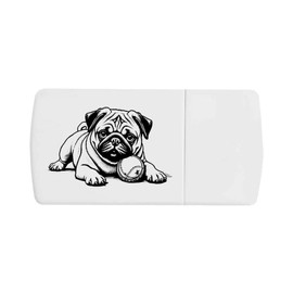 'Pug with Ball' Pill Box with Tablet Splitter (PI00032270)