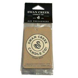 Swan Creek Candle Co. Ginger Bliss Hanging Car Air Freshener 04302 Pack of 3, Tan