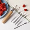 Watermelon Cutter with 5 Forks Stainless Steel Watermelon Slicer Wooden