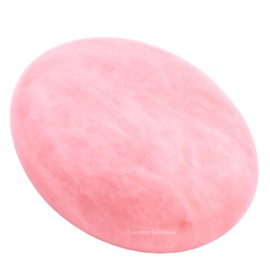 Amazing Gemstone Rose Quartz Crystals and Healing Stones - Large Palm Stone Crystals Piedra - Crystal for Good Luck, Balanced Positive Energy, Meditation, Unique Stocking Stuffers Gifts for Women, Men