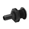 Boat 3/4in Through Hull Scupper Drain Straight Black with Stainless