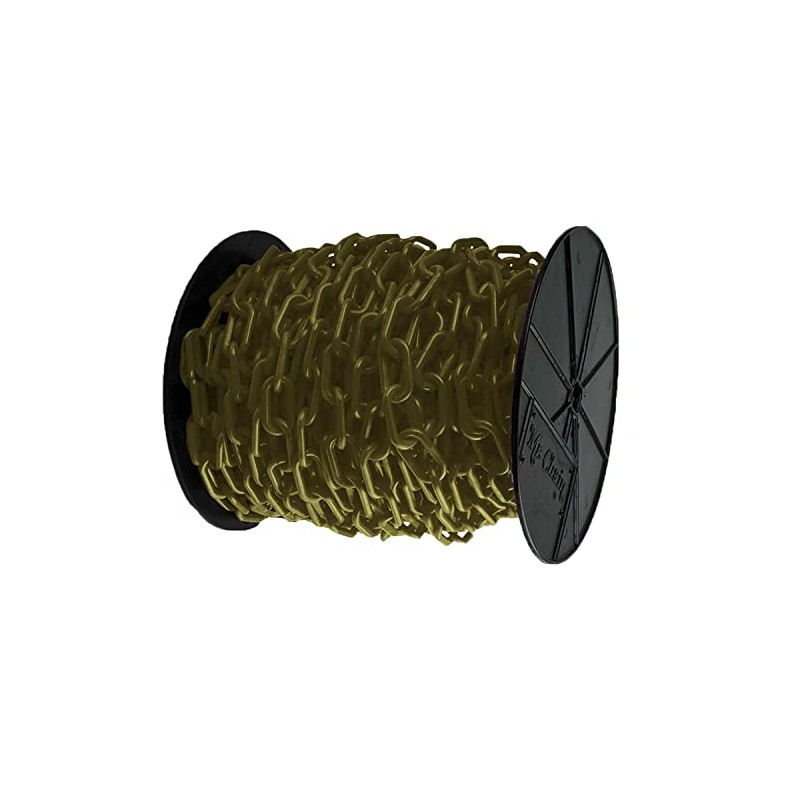 Mr. Chain Heavy-Duty Plastic Barrier Chain Reel, Khaki Gold, 2-Inch