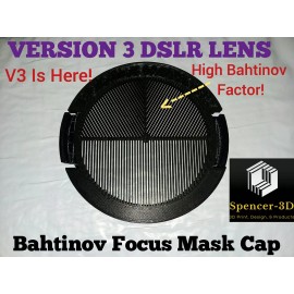 Spencer-3d 130mm Thread DSLR Camera Lense Bahtinov Mask CAP (VERSION THREE MODEL)