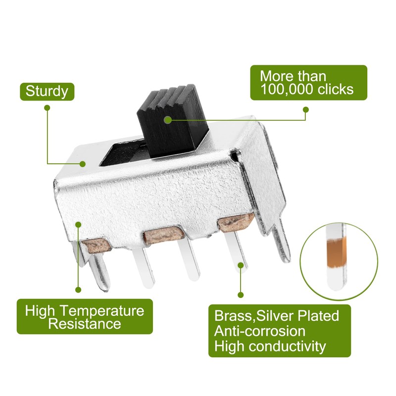 Chanzon SPDT Mini Micro Slide Switch 1p2t 2 Position 25pcs