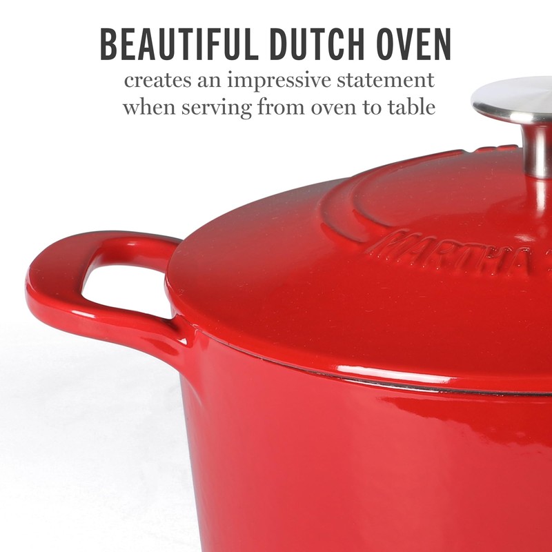 Martha Stewart Gatwick 4 Quart Enamel Cast Iron Dutch Oven