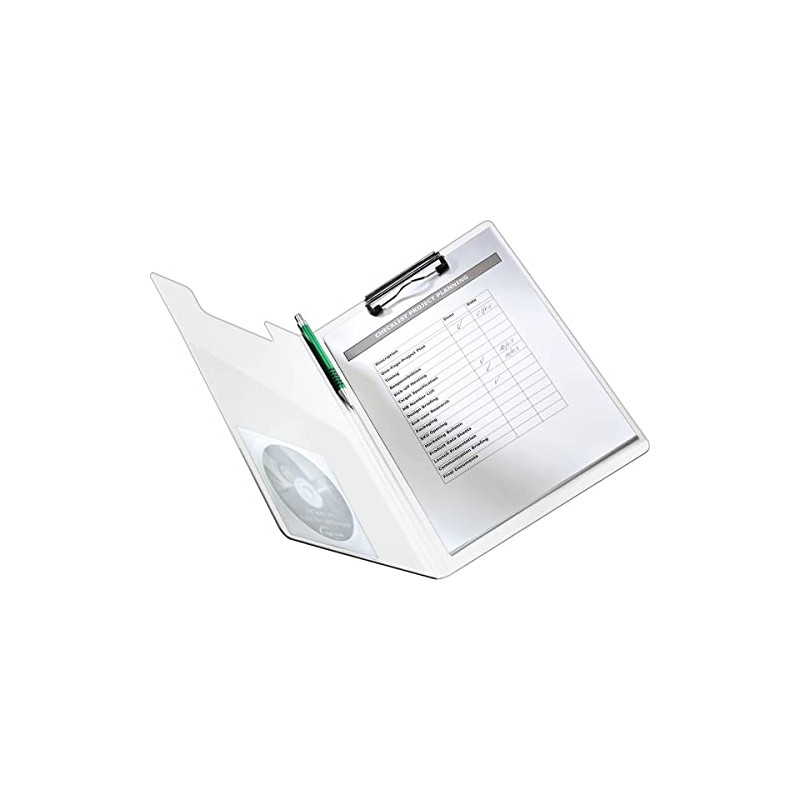 Leitz 41990051 A4 Clipfolder with Cover, Lightweight Polyfoam, Wow Range,