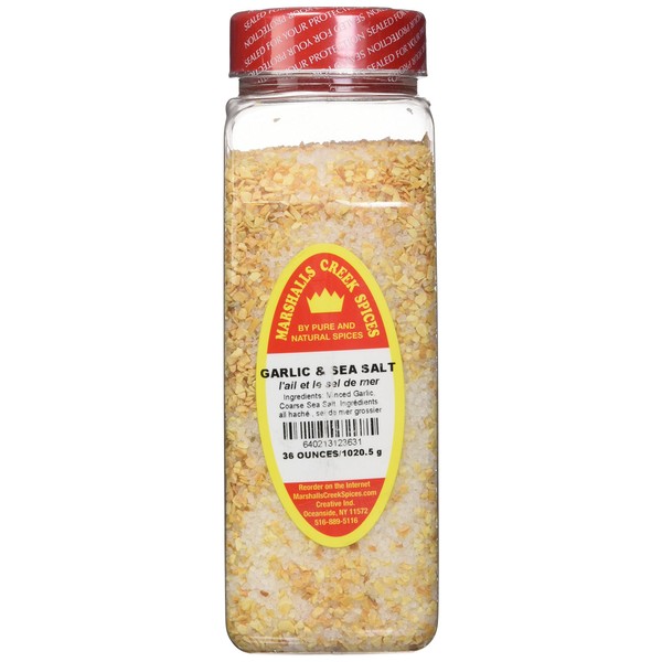 Marshalls Creek Spices Seasoning, Garlic and Sea Salt Blend, XL Size, 36 Ounce …