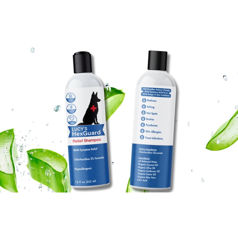 Lucy's Pet Skin Irritation Relief Shampoo - Soothes Rashes, Hot