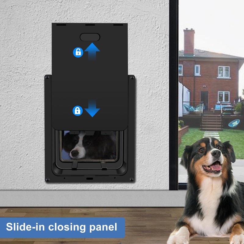 CEESC Large Dog Door for Wall, Weatherproof Pet Door for