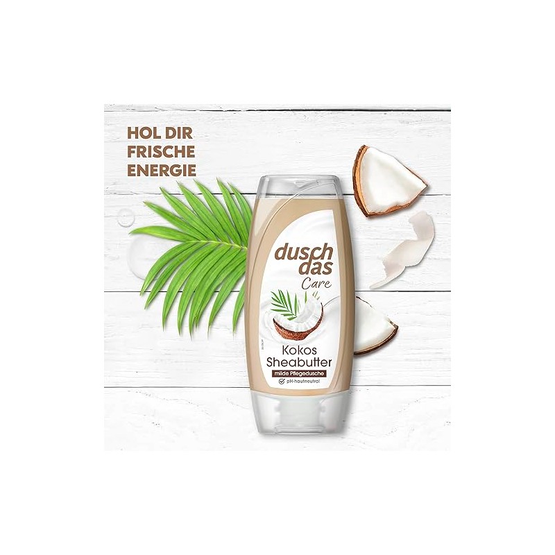 Duschdas Care Duschgel Kokos & Sheabutter Milde Pflegedusche ph-hautneutral 6x