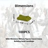 Eastcom WW2 Toy Soldiers Green Military Small Sandbags 100-Piece Set