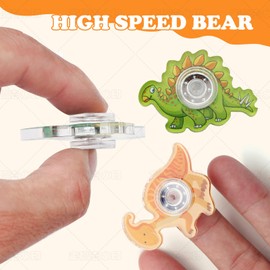 24PCS Dinosaur Fidget Spinner Toys,Party Favors Birthday Gifts Goodie,Autism Sensory Toys for Boys Girls Stress Relief,Treasure Box Toy for Classroom Prizes Supplies(Dinosaur)