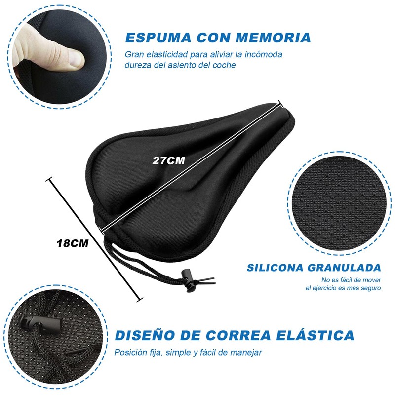 QICHEN Cojín para Asiento de Bicicleta,Funda para Asiento de Bicicleta