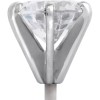 FindingKing 14K White Gold 6 Prong Tall Peg Head Round
