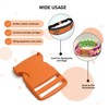 4 Pcs Plastic Side Release Buckles Orange 1.5 inch Buckles