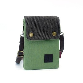 IRUGLE Canvas Crossbody Phone Pouch Women Cell Phone Purse Bag (Green)