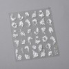 5D Embossed White Flower Nail Stickers for Nail Art Spring