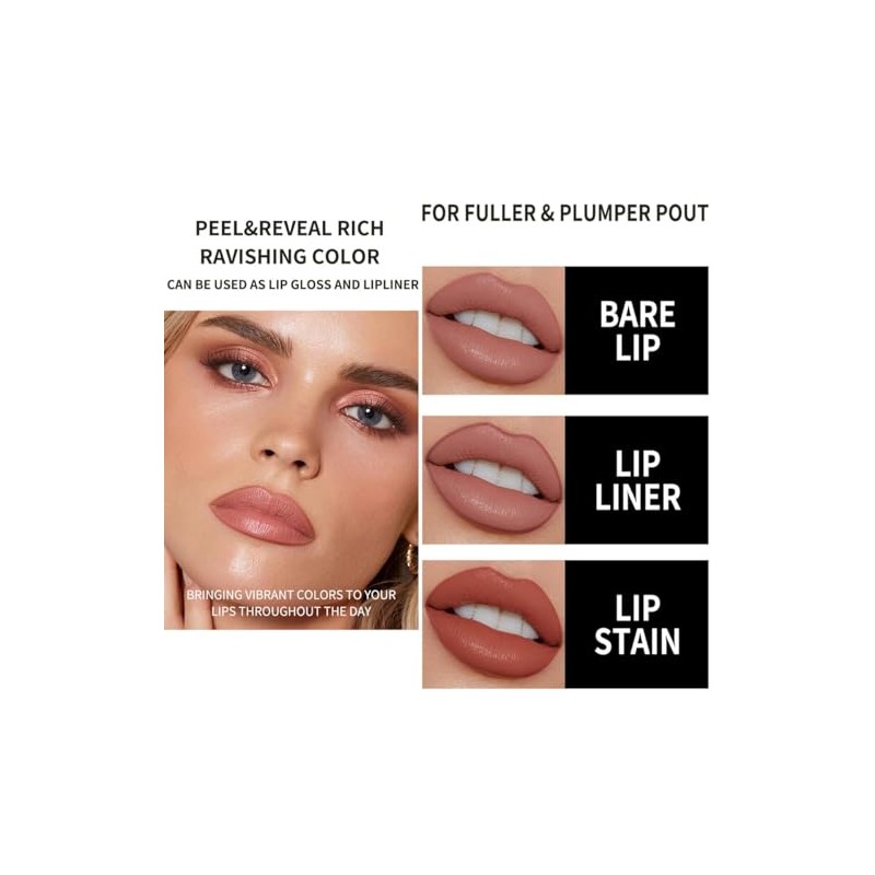 Tinte De Labios Peel Off, Peel Off Lip Stain, Brillo