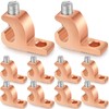 Landhoow 10 Pack Lay in Connector Pool Bonding Lug Copper