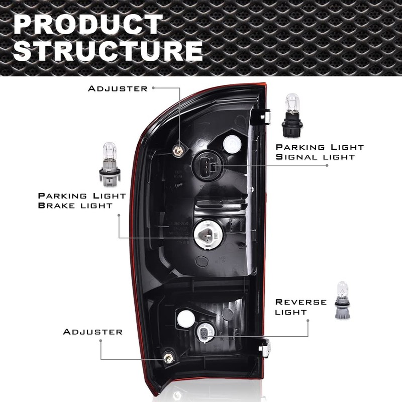 CNNELL Tail Lights Assembly Compatible with Toyota Tacoma 2016-2021 All