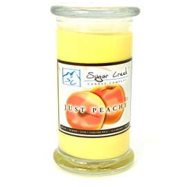 Sugar Creek Candles Just Peachy (Insane Juicy Peach)-100% Soy Wax Candle. Soy Candles Burn Cleaner ~ Longer ~ Non-Toxic ~ The Original 100% Yinzer Made in USA. Gift for Any Occasion